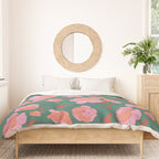 English Roses in Pink and Green Duvet Cover Gallery Image 3
