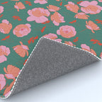 English Roses in Pink and Green Rug Gallery Image 4