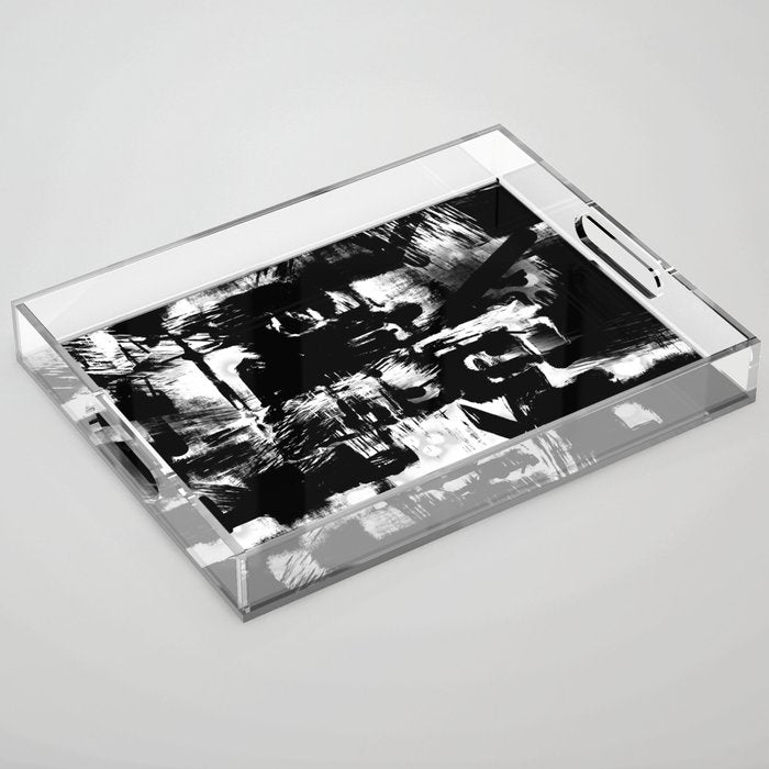 Black and White Acrylic Tray Gallery Image 1