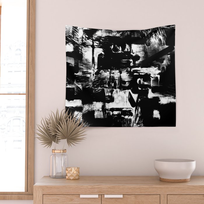 Black and White Wall Tapestry Gallery Image 2