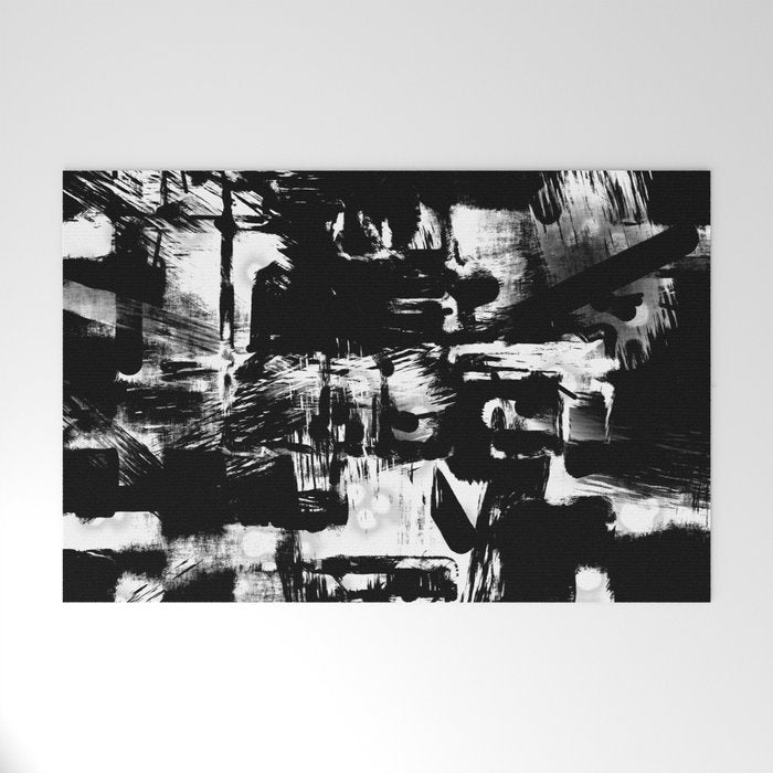 Black and White Welcome Mat Gallery Image 1
