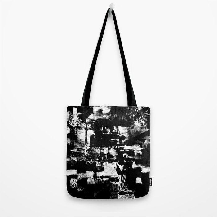 Black and White Tote Bag Gallery Image 2
