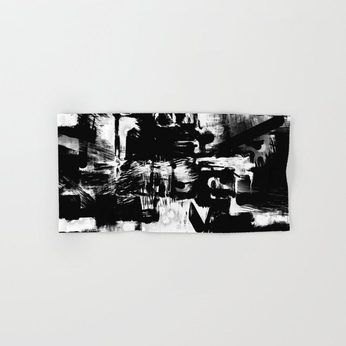 Black and White Bath Towel Gallery Image 1