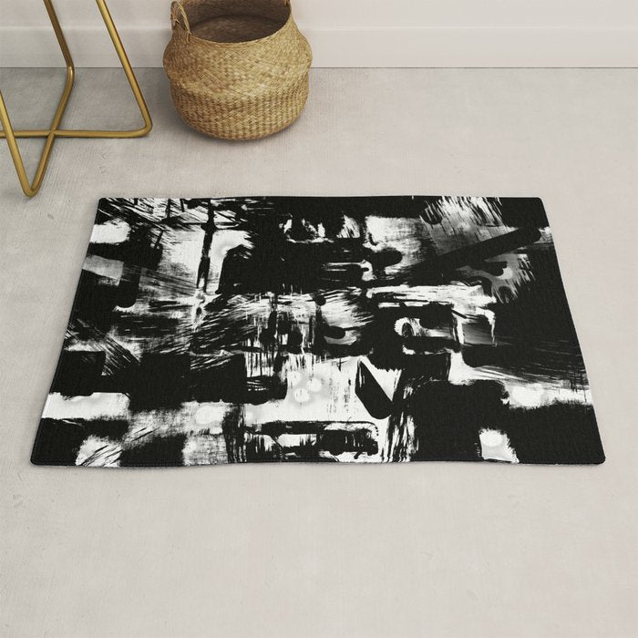 Black and White Rug Gallery Image 1