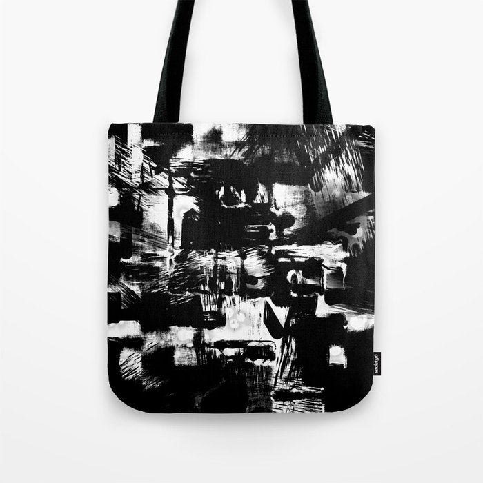 Black and White Tote Bag Gallery Image 1