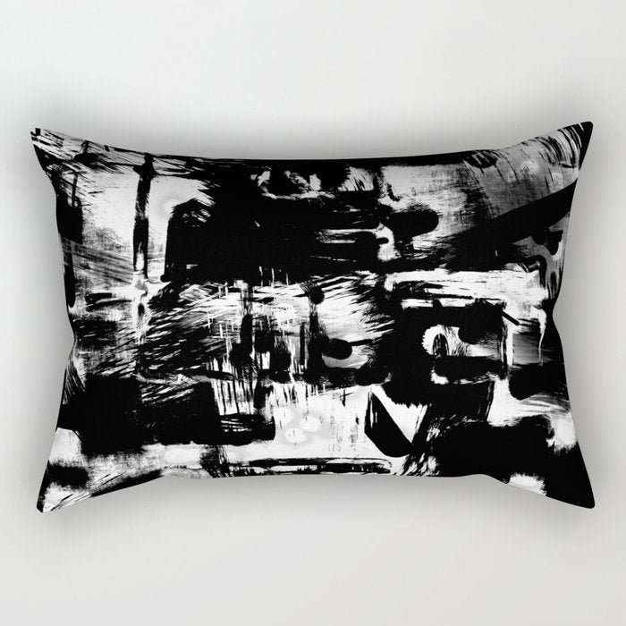 Black and White Rectangular Pillow Gallery Image 2