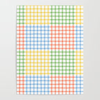 Colorful geometric gingham patchwork pattern Poster Gallery Image 4