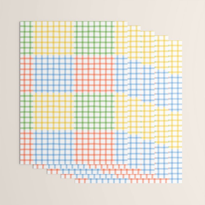 Colorful geometric gingham patchwork pattern Wrapping Paper Gallery Image 3
