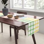Colorful geometric gingham patchwork pattern Table Runner Gallery Image 2