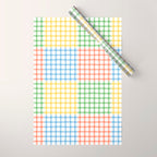 Colorful geometric gingham patchwork pattern Wrapping Paper Gallery Image 1