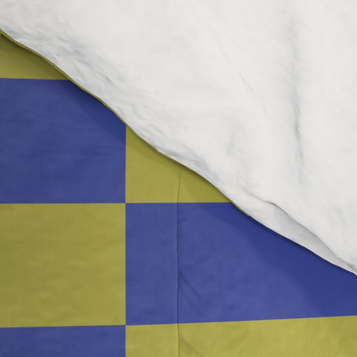 Bold Striped Pattern with Electric Cobalt and Chartreuse Colors Comforter Gallery Image 4