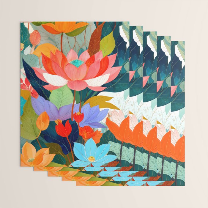The Velvet Garden, Pastel Floral Botanical Nature, Vintage Plants Illustration Flowers, Bohemian Eclectic Blossom Bloom Meadow Painting Wrapping Paper Gallery Image 3