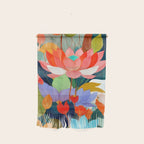 The Velvet Garden, Pastel Floral Botanical Nature, Vintage Plants Illustration Flowers, Bohemian Eclectic Blossom Bloom Meadow Painting Wall Hanging Gallery Image 1