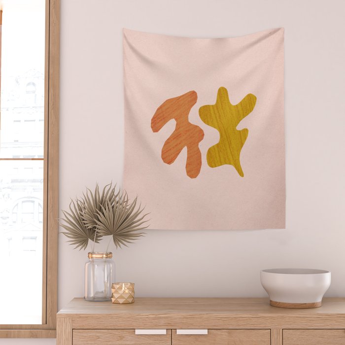 Matisse inspired shapes Wall Tapestry Gallery Image 2