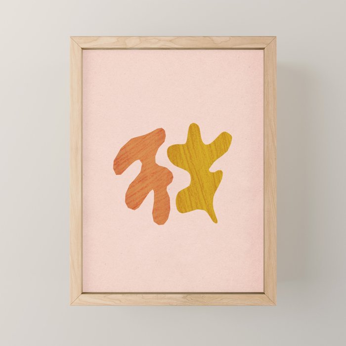 Matisse inspired shapes Mini Art Print Gallery Image 1