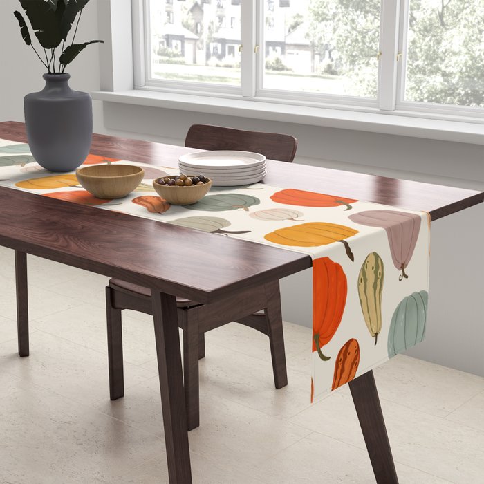Autumn Pumpkins and Squash Table Runner Gallery Image 2