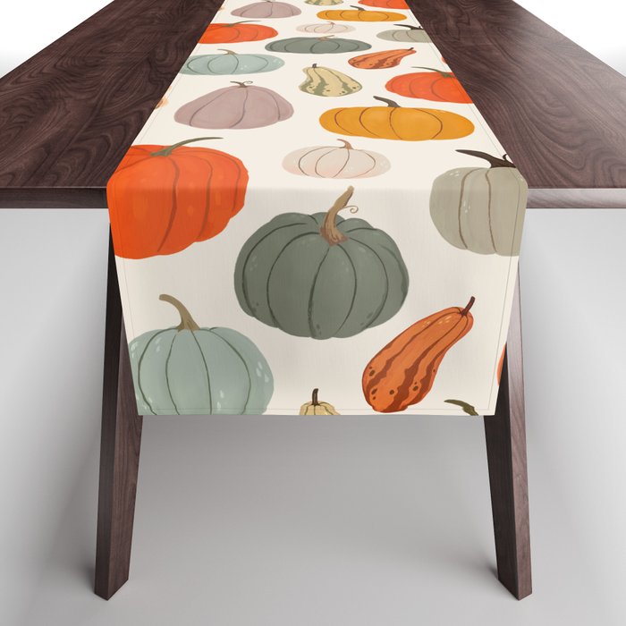Autumn Pumpkins and Squash Table Runner Gallery Image 1