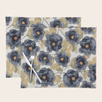 Blue watercolor roses Placemat Gallery Image 1