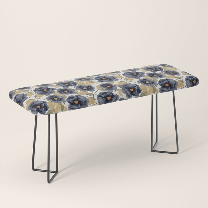 Blue watercolor roses Bench Gallery Image 1