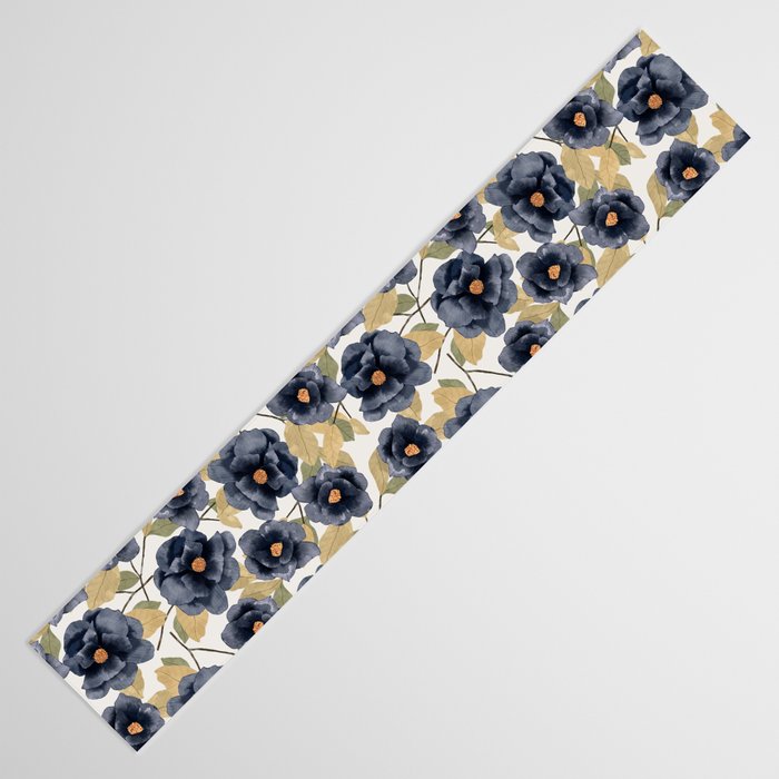 Blue watercolor roses Table Runner Gallery Image 3