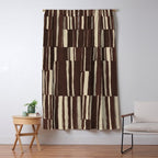Scratchy Blocks - Chocolate Window Curtain Gallery Image 5