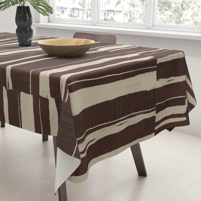 Scratchy Blocks - Chocolate Tablecloth Gallery Image 3