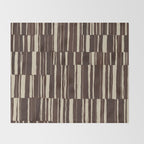 Scratchy Blocks - Chocolate Throw Blanket Gallery Image 2