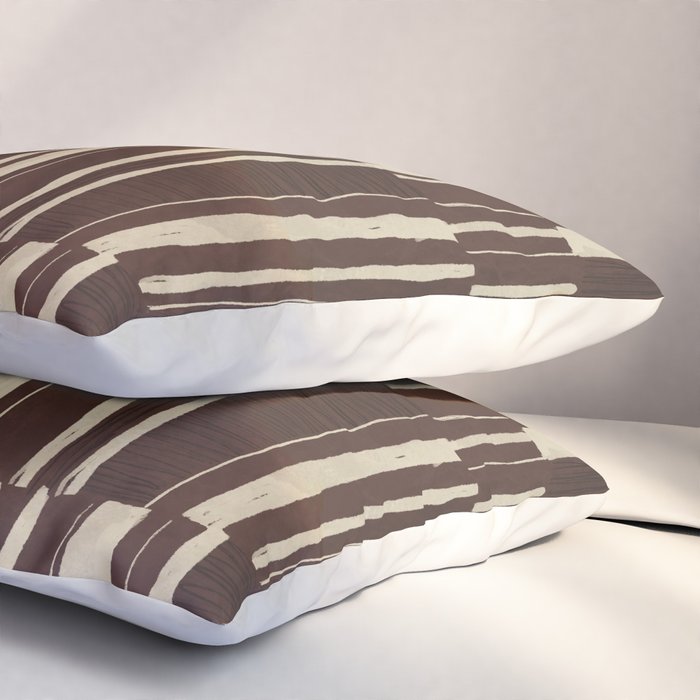 Scratchy Blocks - Chocolate Pillow Sham Gallery Image 3