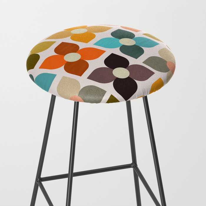 Bauhaus Geometric Flowers  Stool Gallery Image 2