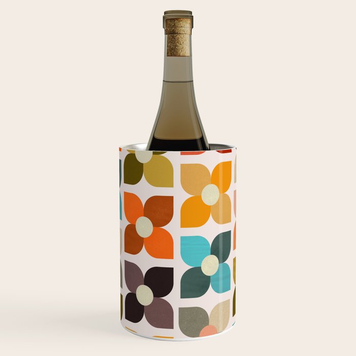 Bauhaus Geometric Flowers  Wine Chiller Gallery Image 1