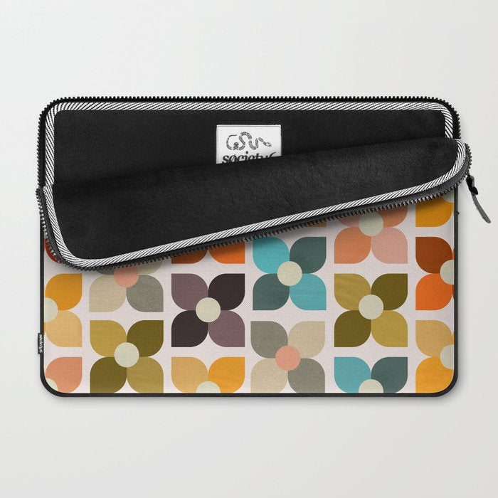 Bauhaus Geometric Flowers  Laptop Sleeve Gallery Image 2