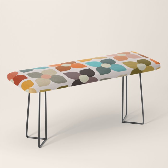 Bauhaus Geometric Flowers  Bench Gallery Image 1
