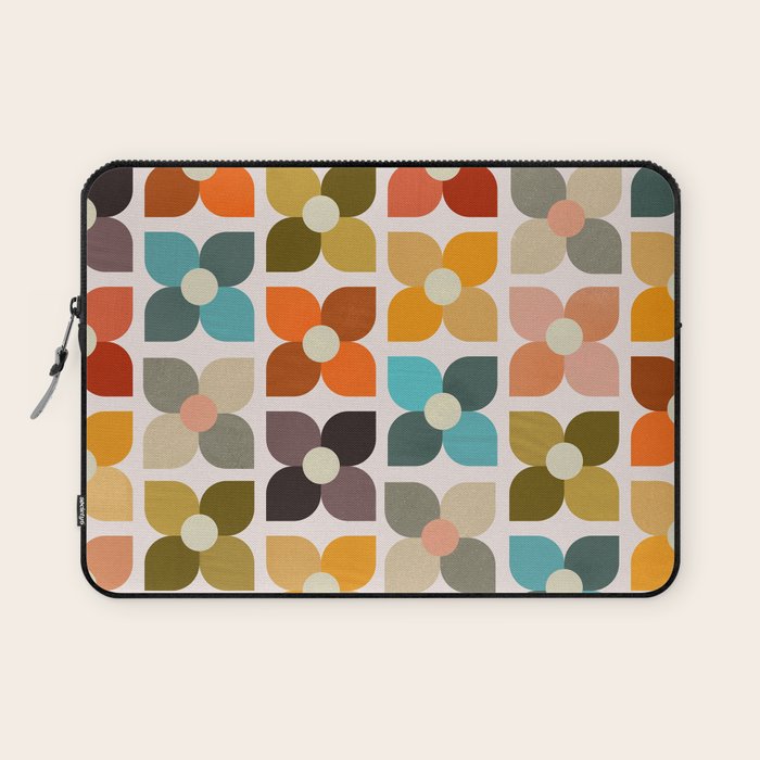 Bauhaus Geometric Flowers  Laptop Sleeve Gallery Image 1