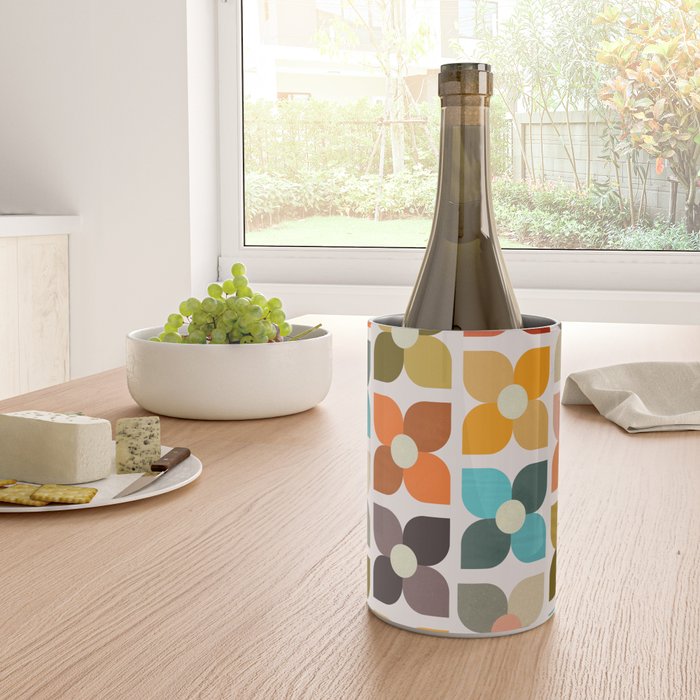 Bauhaus Geometric Flowers  Wine Chiller Gallery Image 4