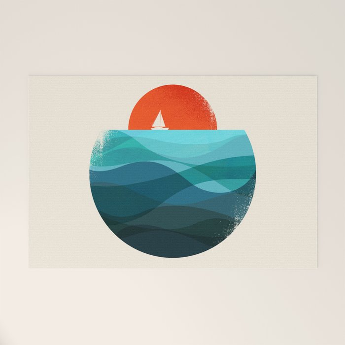 Deep blue ocean Welcome Mat Gallery Image 1