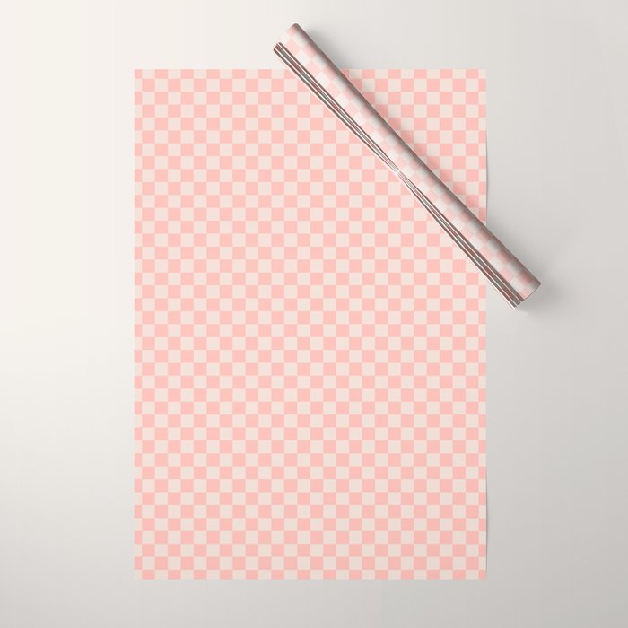 Check VII - Pink â Checkerboard Print Wrapping Paper Gallery Image 1