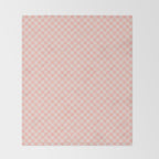 Check VII - Pink â Checkerboard Print Throw Blanket Gallery Image 2