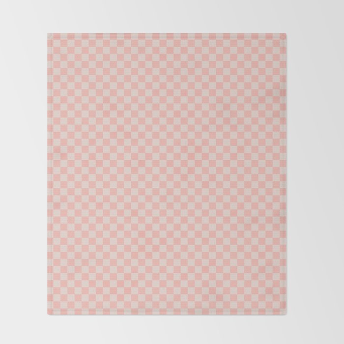 Check VII - Pink â Checkerboard Print Throw Blanket Gallery Image 2