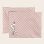 Check VII - Pink â Checkerboard Print Placemat Gallery Image 1