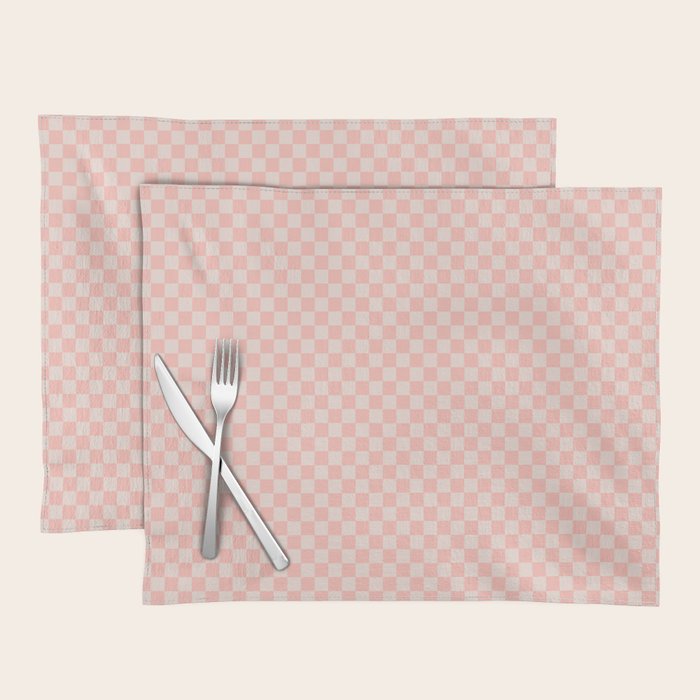 Check VII - Pink â Checkerboard Print Placemat Gallery Image 1