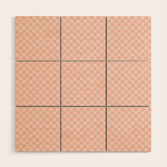 Check VII - Pink â Checkerboard Print Wood Wall Art Gallery Image 1