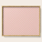 Check VII - Pink â Checkerboard Print Serving Tray Gallery Image 1