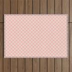 Check VII - Pink â Checkerboard Print Outdoor Rug Gallery Image 1