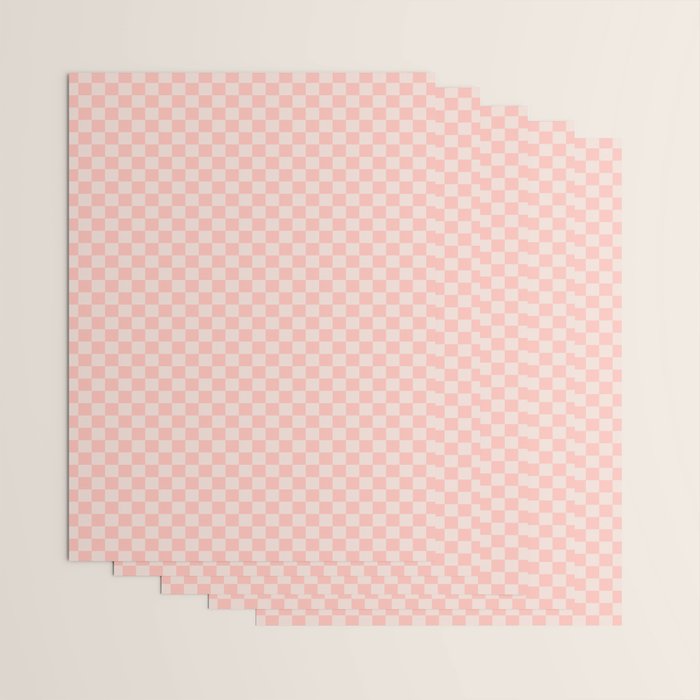 Check VII - Pink â Checkerboard Print Wrapping Paper Gallery Image 3