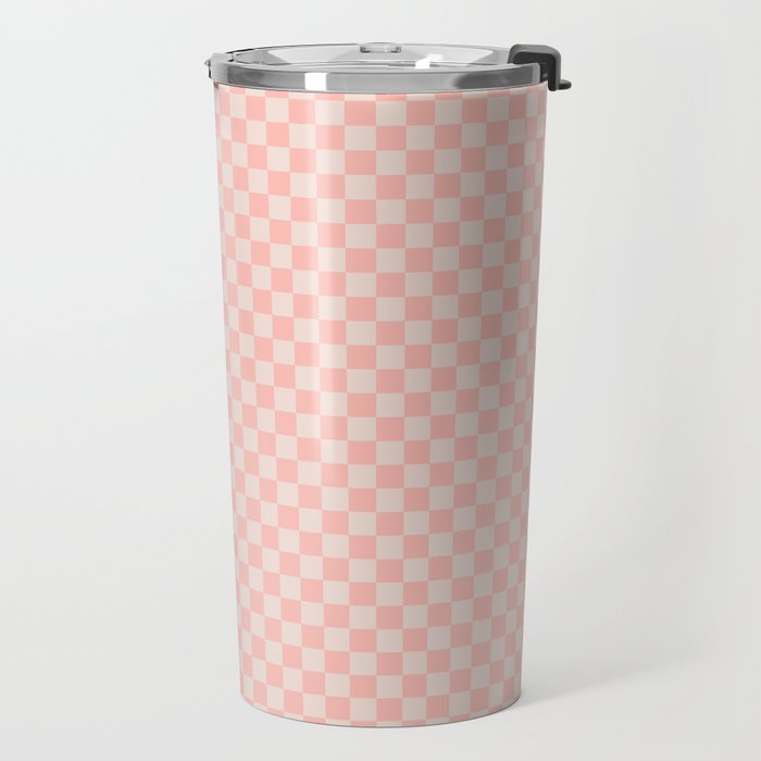 Check VII - Pink â Checkerboard Print Travel Mug Gallery Image 2