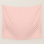 Check VII - Pink â Checkerboard Print Wall Tapestry Gallery Image 4