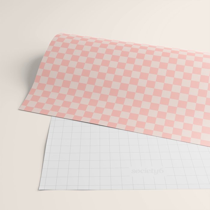 Check VII - Pink â Checkerboard Print Wrapping Paper Gallery Image 2