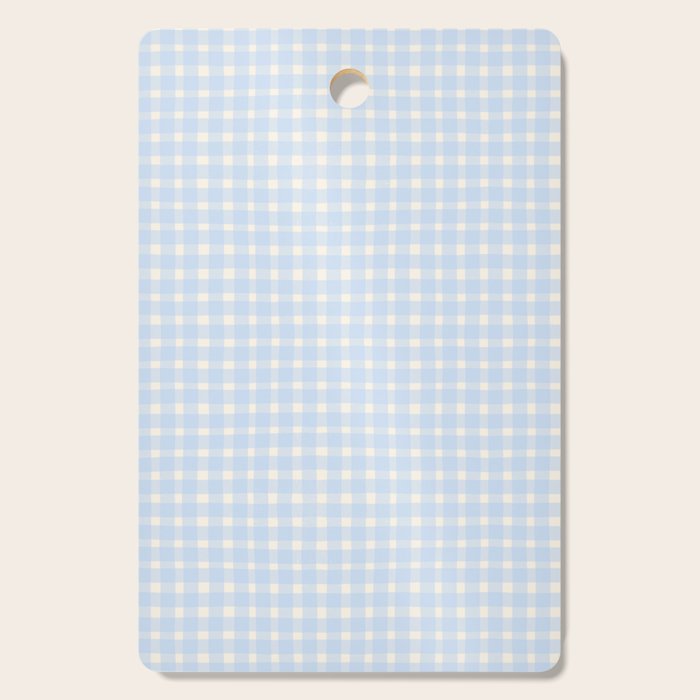 Blue White Gingham Check Cutting Board Gallery Image 1