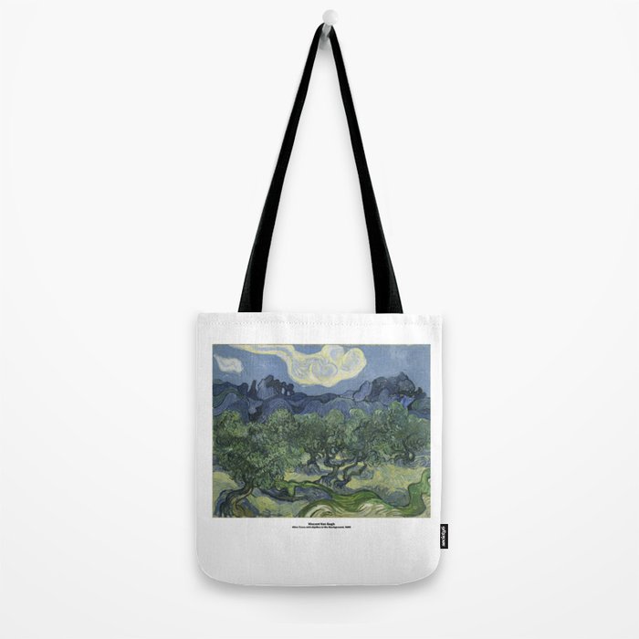 Olive Trees with the Alpilles in the Background by Vincent Van Gogh Tote Bag Gallery Image 2