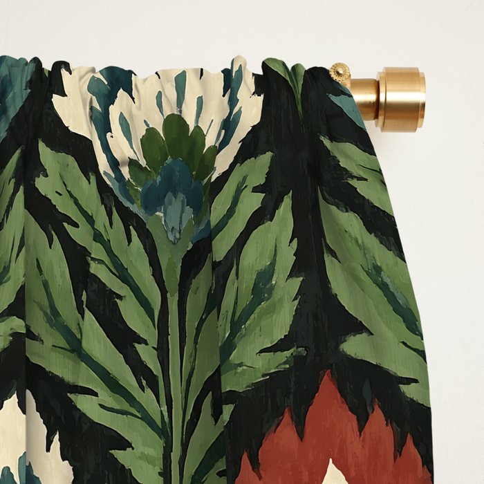 Vintage Floral Tapestry Pattern Window Curtain Gallery Image 2